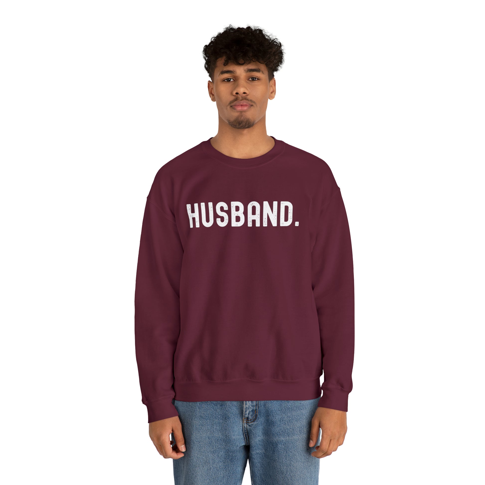 HUSBAND. Heavy Blend™ Crewneck Sweatshirt - Fatch Apparel