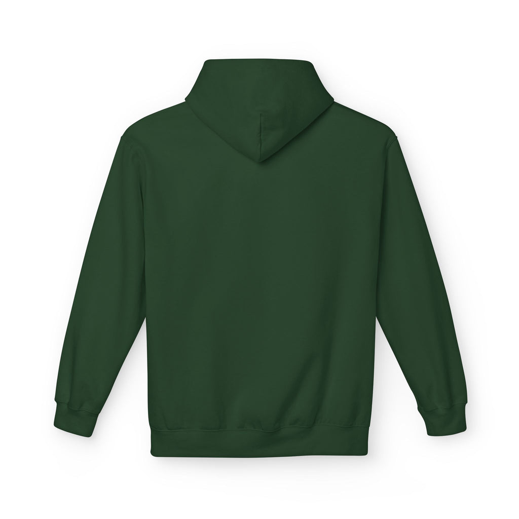 Green hoodie on a white background