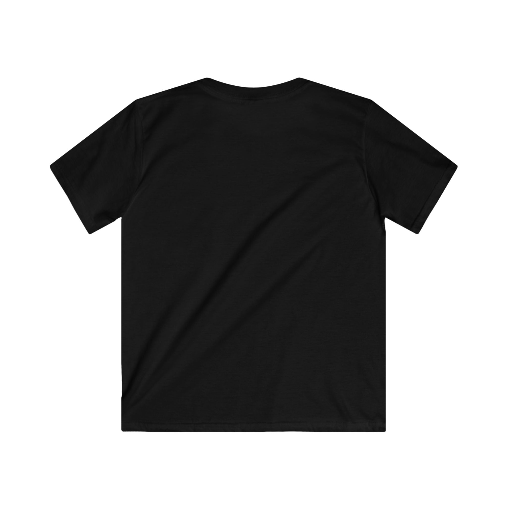 Black t-shirt on a white background