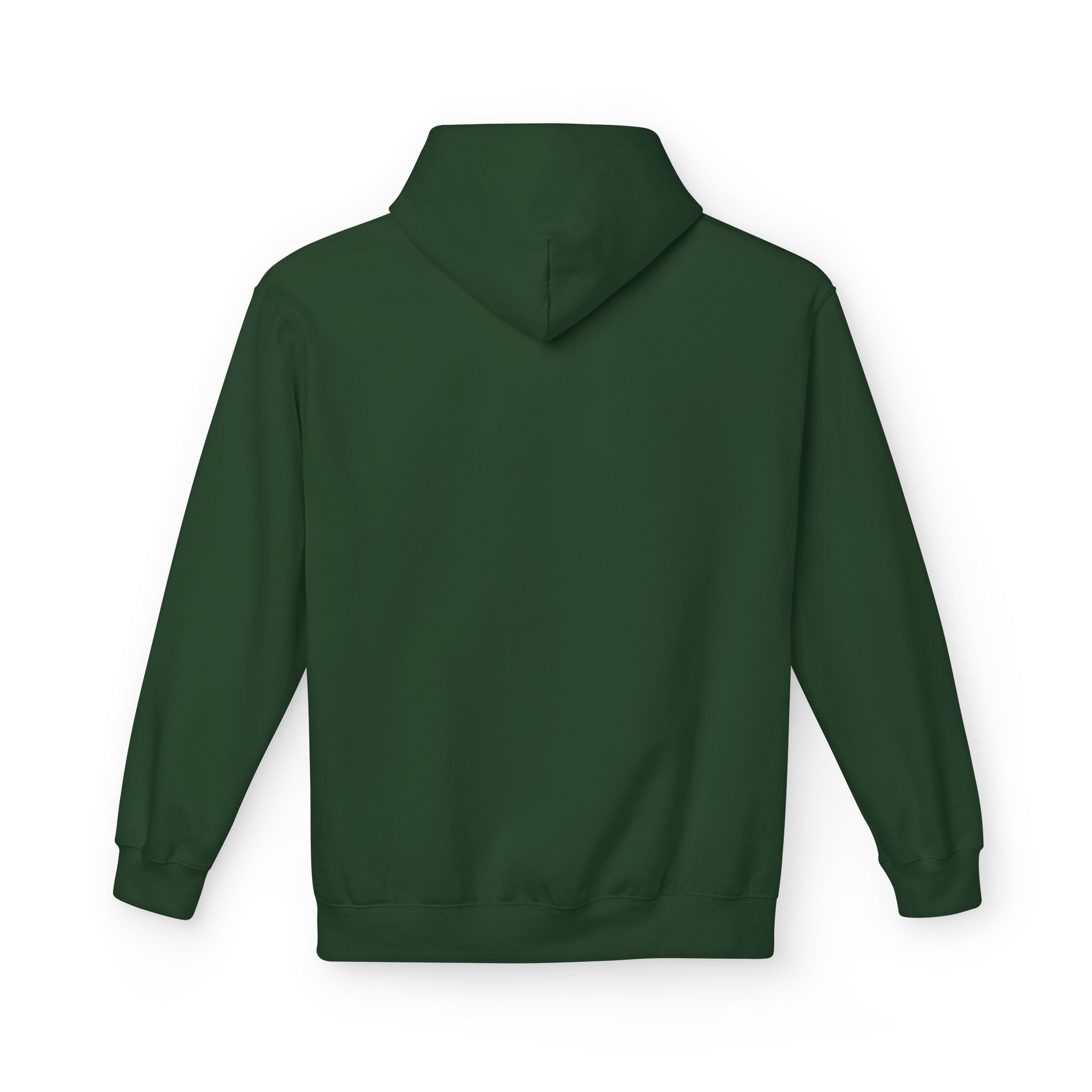 Green hoodie on a white background