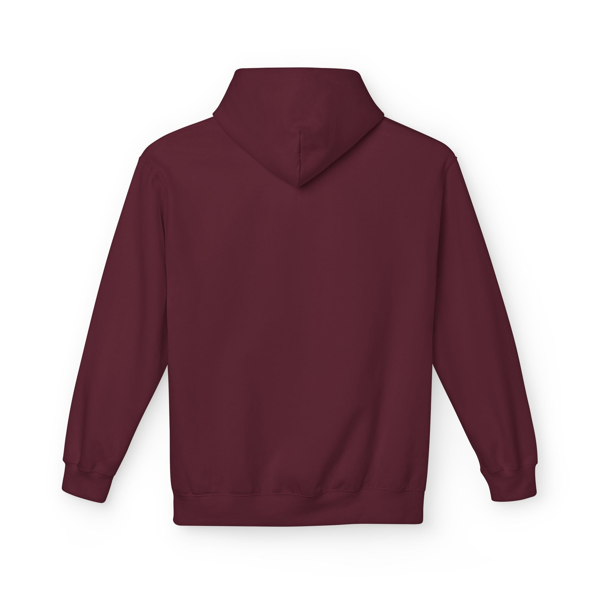 Maroon hoodie on a white background