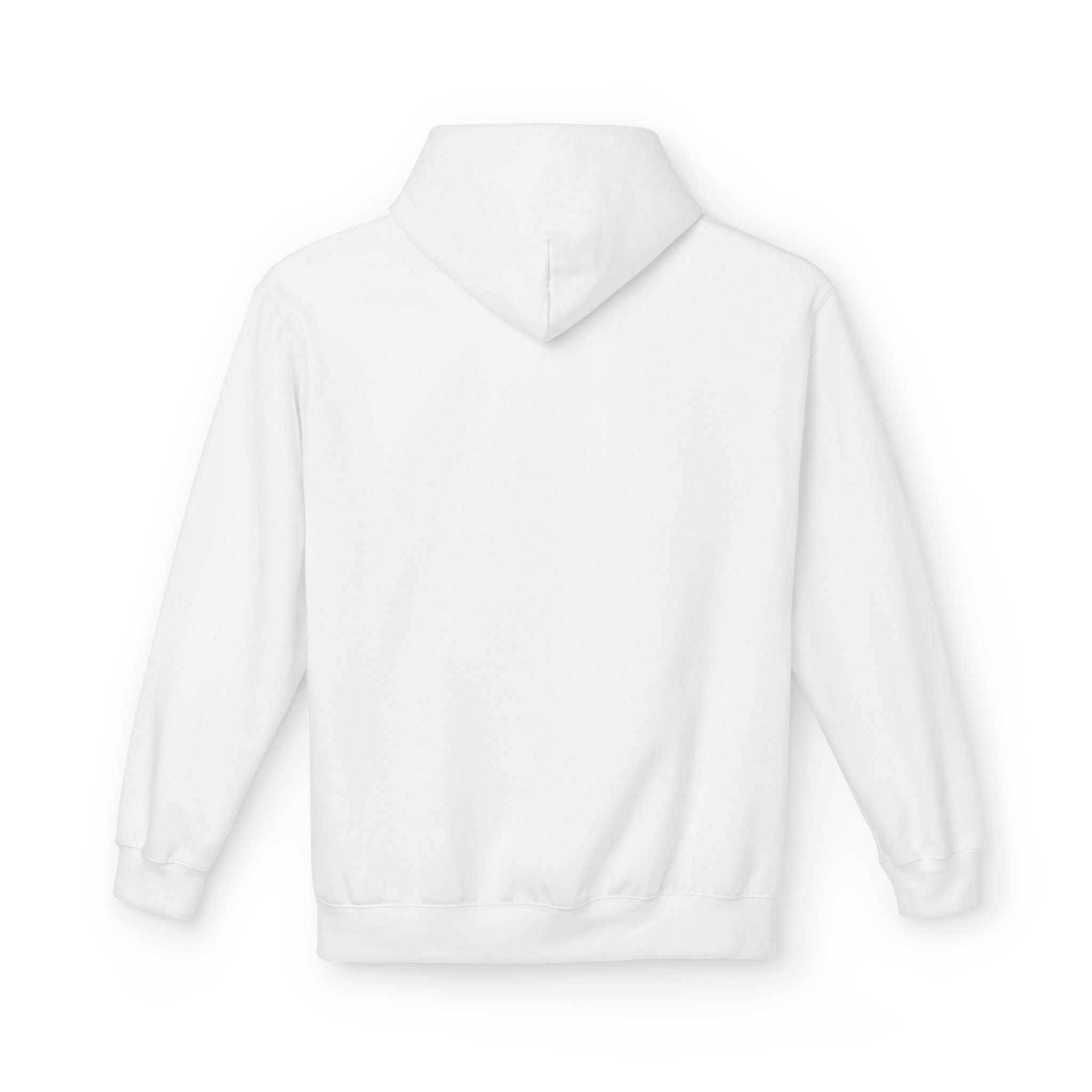 White hoodie on a light gray background