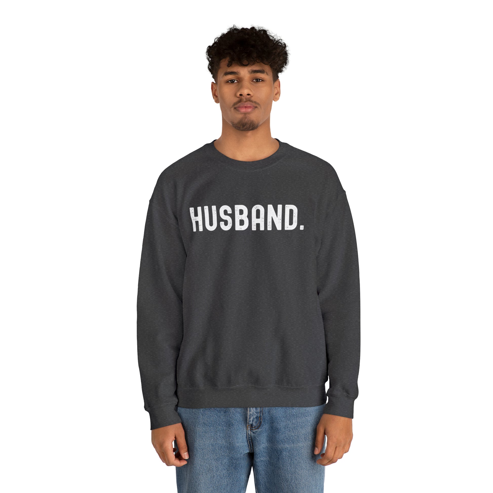 HUSBAND. Heavy Blend™ Crewneck Sweatshirt - Fatch Apparel