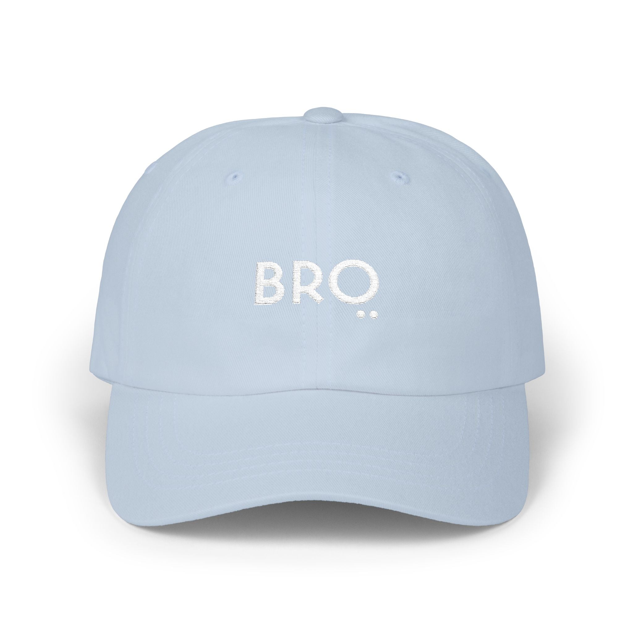 Light blue cap with 'BRO.' text on a white background