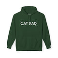 Green hoodie with 'CAT DAD' text on a white background