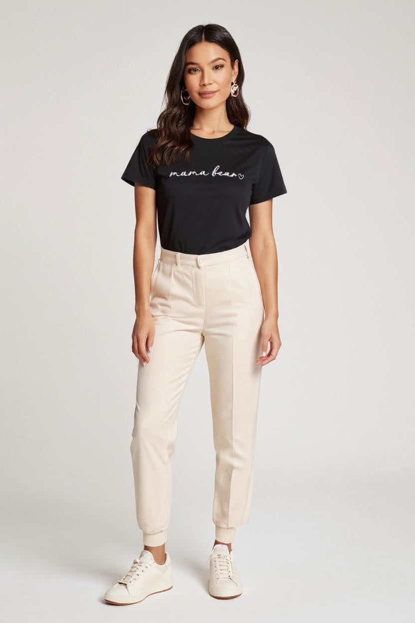 Black Mama Bear + Mini Matching T-shirt Set